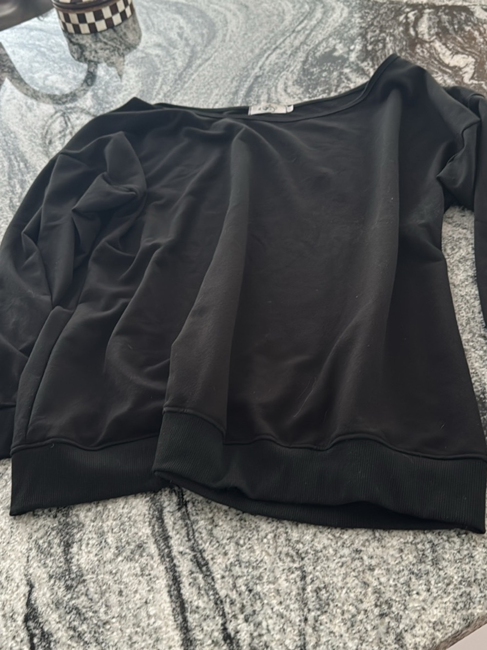 Classic Women's Black Pullover Sweater Off the shoulder